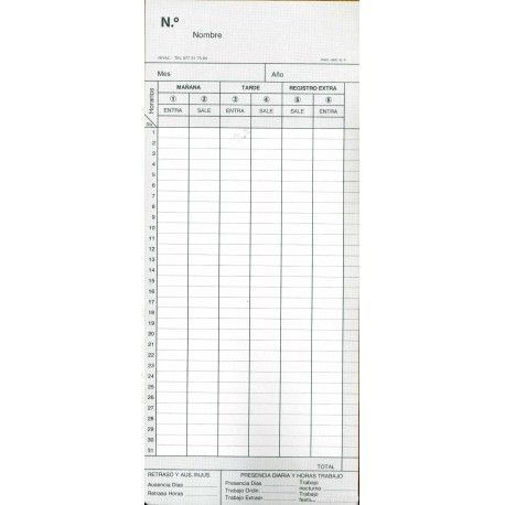 Paquete de fichas modelo BL-31