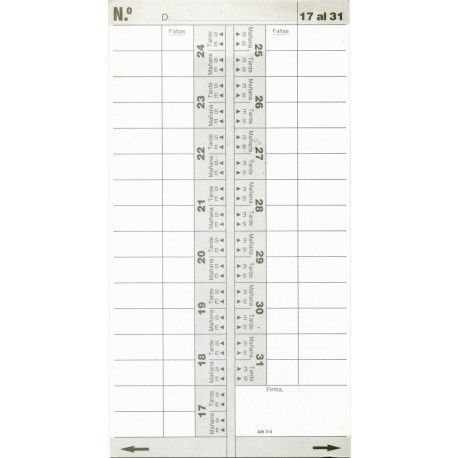 Paquete de fichas modelo AM 3-4